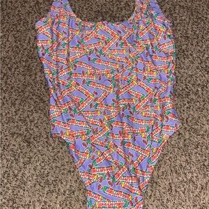 Aerie Limited Edition Smarties Official Patterned One-Piece Swimsuit